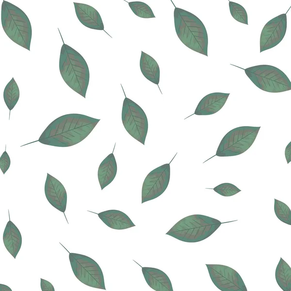 생태 잎 식물 패턴 — 스톡 벡터