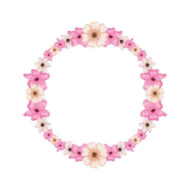 dairesel çiçek dekorasyon simgesi