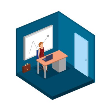 Kadın Danışma dizüstü karakteri ile