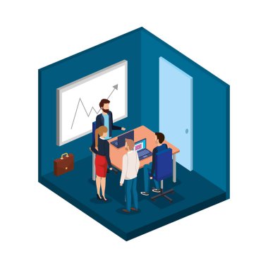 Ofisteki bir grup iş adamı