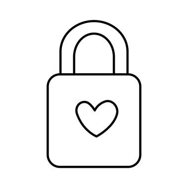 kalp sevgi simgesi ile asma kilit