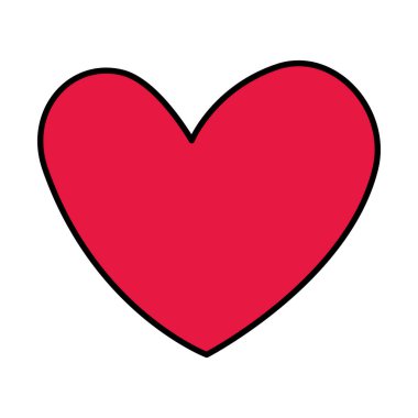 kalp aşk izole simgesi