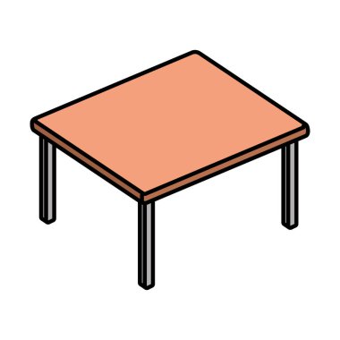 Tablo ahşap izole simgesi