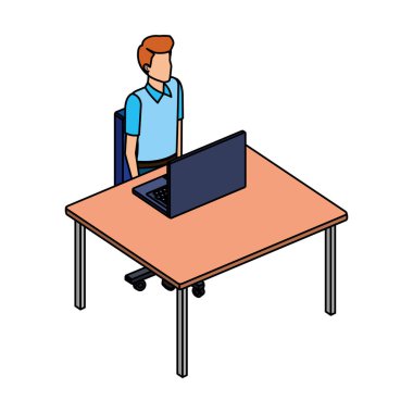 genç ve rahat bir adam iş yeri