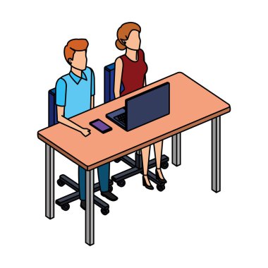 iş iki dizüstü bilgisayar ile Danışma içinde