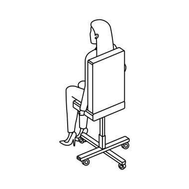 ofis koltuğu genç kadın