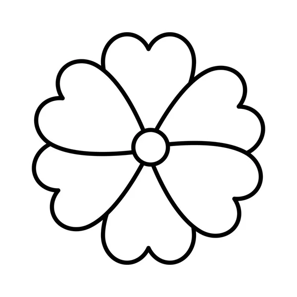 Hermoso icono decorativo flor — Archivo Imágenes Vectoriales