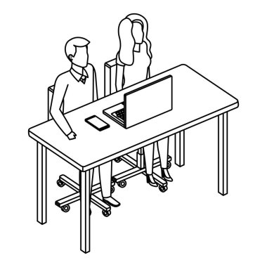 iş iki dizüstü bilgisayar ile Danışma içinde