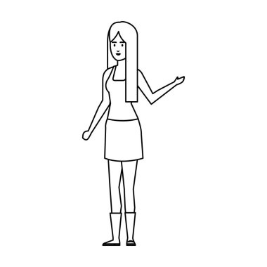 şık iş kadını avatar karakter