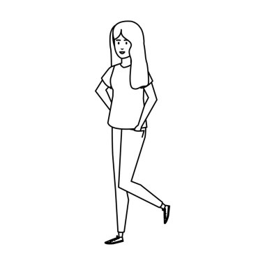 güzel ve genç kadın karakter