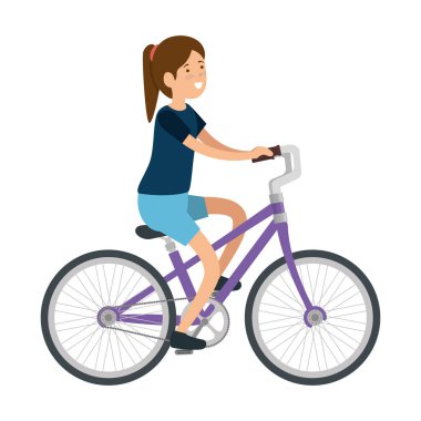 retro Bisiklet kadında