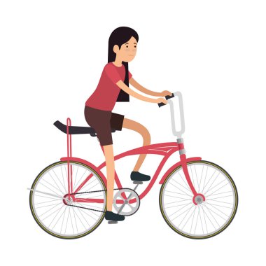 retro Bisiklet kadında