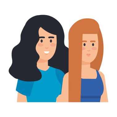 Çift iş kadınları avatarlar karakter