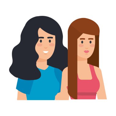 Çift iş kadınları avatarlar karakter