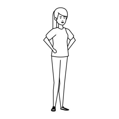 güzel ve genç kadın karakter