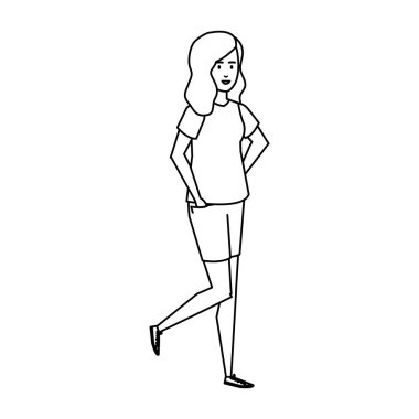 güzel ve genç kadın karakter