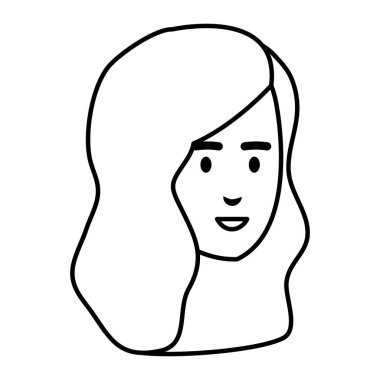 güzel bir kadın baş avatar karakter