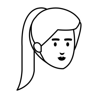 güzel bir kadın baş avatar karakter