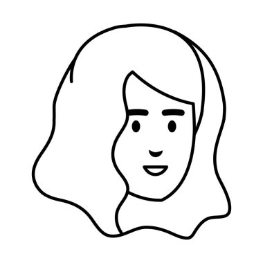 güzel bir kadın baş avatar karakter