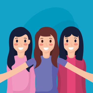 İnsanlar alarak selfie