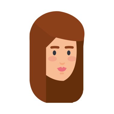 güzel bir kadın baş avatar karakter