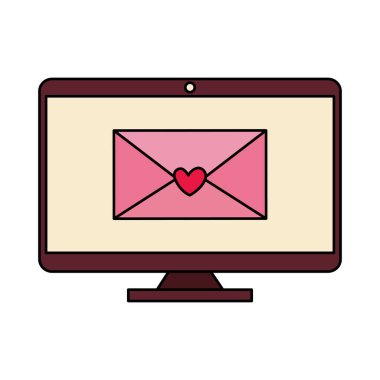 bilgisayar kalp ile zarf