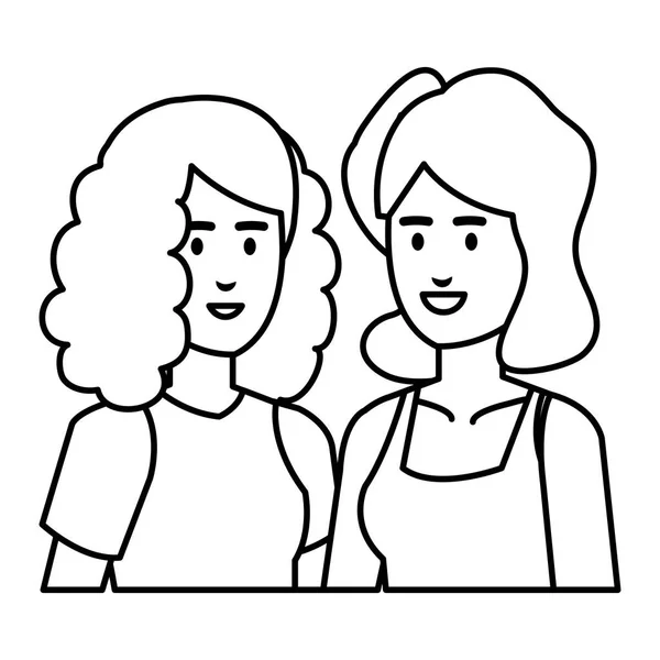 Para przedsiębiorców avatary postacie — Wektor stockowy