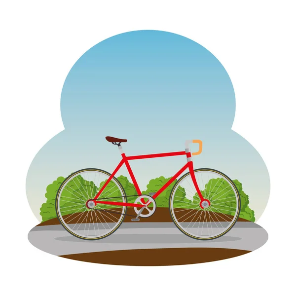 道路にレース用自転車 — ストックベクタ
