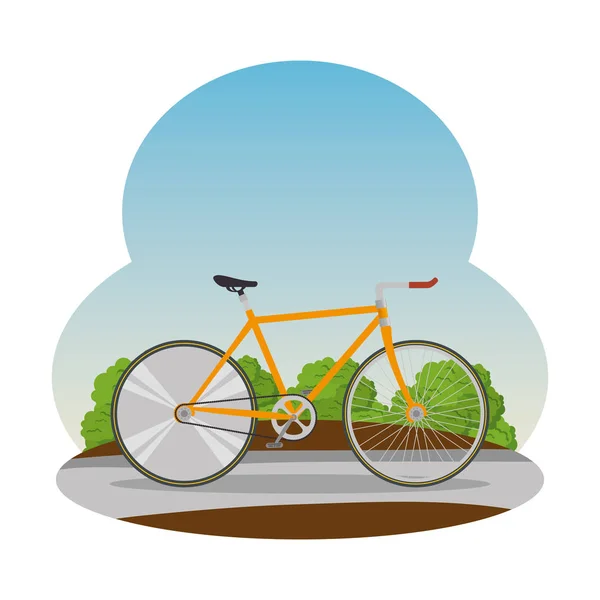 Αγωνιστικά ποδήλατο στο δρόμο — Διανυσματικό Αρχείο