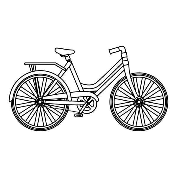 Retro bicycle isolated icon — Stock Vector