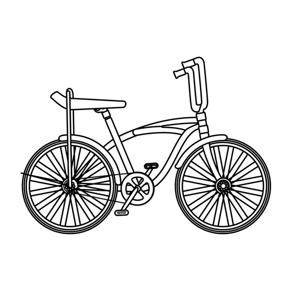 Retro-Fahrrad isolierte Ikone — Stockvektor