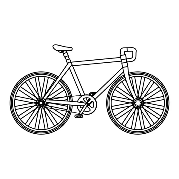 Racing bicycle isolated icon — Stock Vector