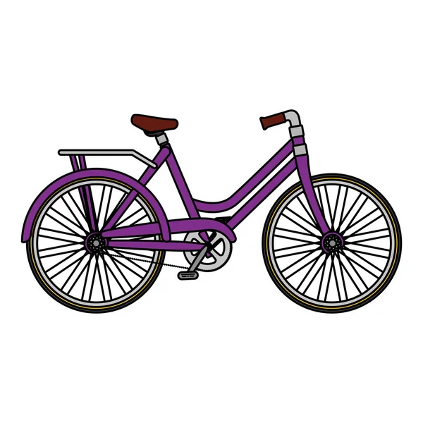 Retro bicycle isolated icon — Stock Vector