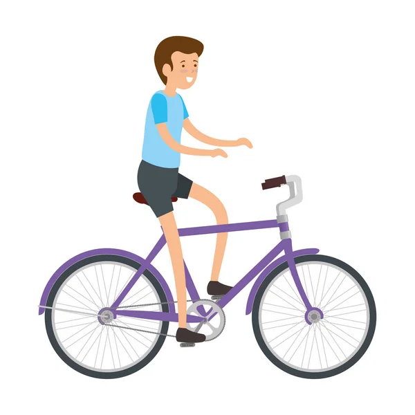 Человек на гоночном велосипеде — стоковый вектор