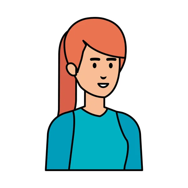 Karakter avatar wanita pengusaha yang elegan - Stok Vektor