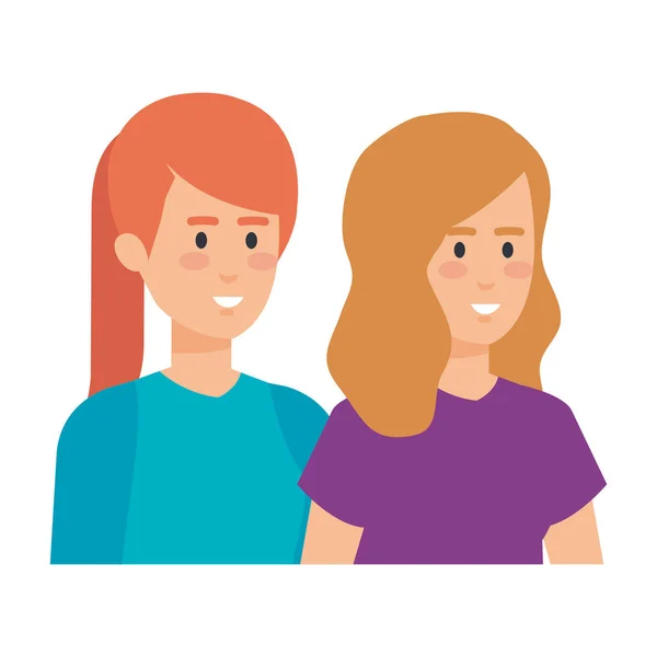 Groupe de femmes d'affaires avatars personnages — Image vectorielle