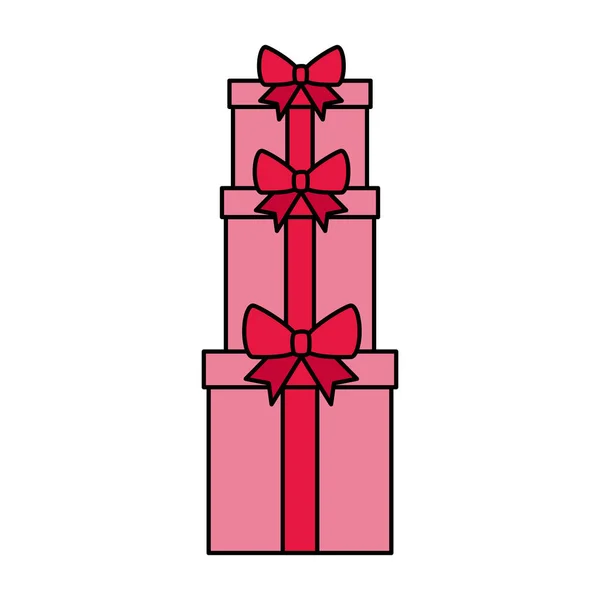 Cadeaux pile boîtes cadeaux cadeaux — Image vectorielle