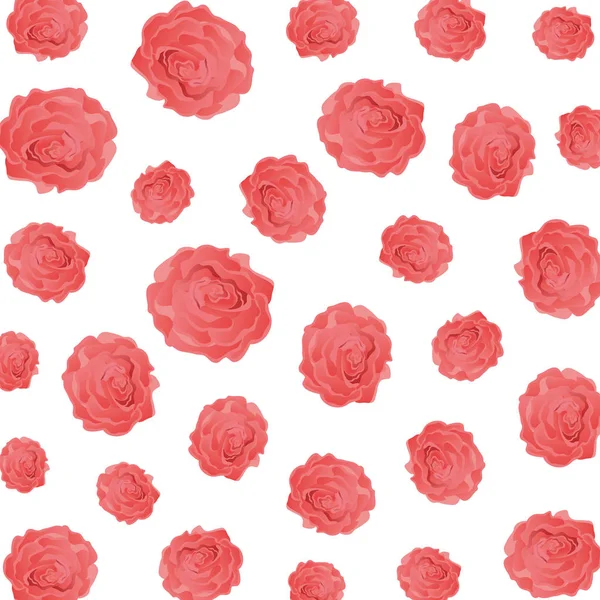 Belleza rosas patrón fondo — Vector de stock