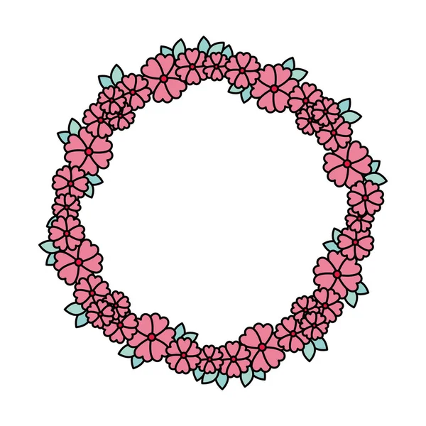 圆形花卉装饰图标 — 图库矢量图片