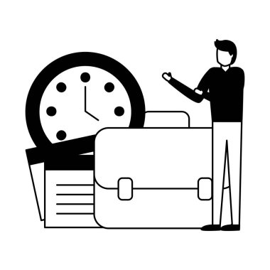 evrak çantası ile işadamı