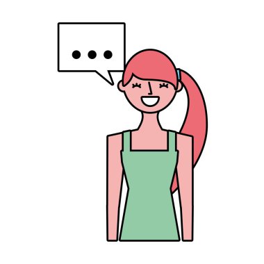 kadın konuşma balonu