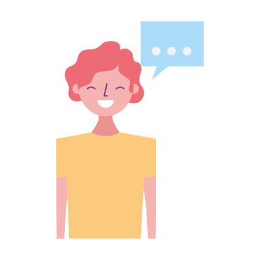 adam konuşma balonu