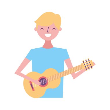 Gitar çalan genç adam