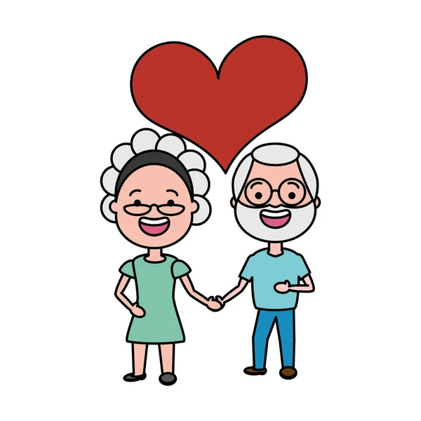 歳の男性と女性の愛 — ストックベクタ
