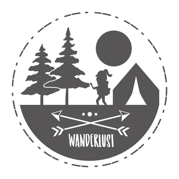 Gente wanderlust dibujos animados — Vector de stock