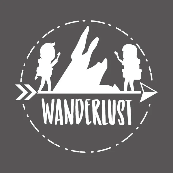 Pessoas wanderlust desenhos animados —  Vetores de Stock