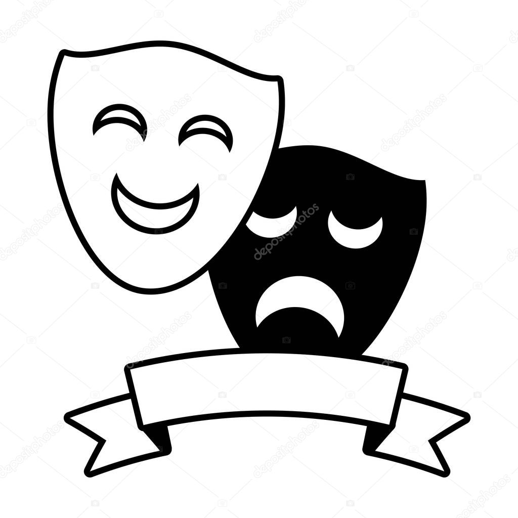 drama comedy mask theater