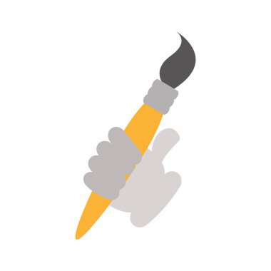 Fırça sanat eliyle çizgi film