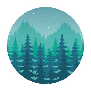 Peyzaj dağlar orman