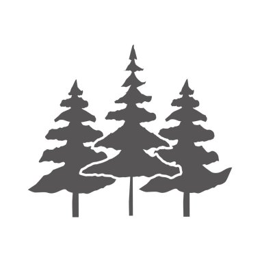 gri Orman ağaçları vintage manzara